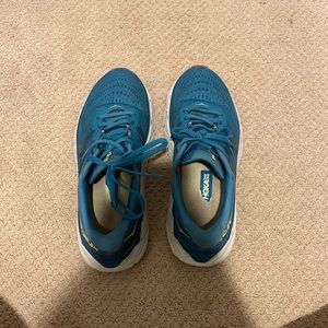 Hoka One Arahi 5 Running Shoes Mosaic Blue Luminary Green